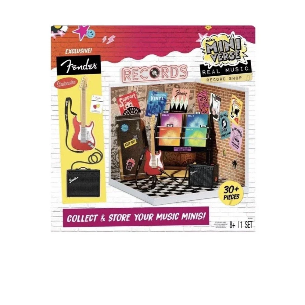 MGA Miniverse Real Music Record Shop With Exclusive Fender Guitar